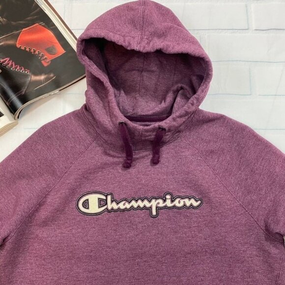 Champion Women's Hoodie Sweater Pullover Purple‎ - Picture 6 of 10